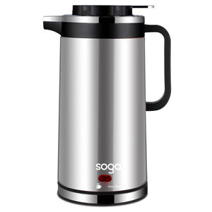 Cordless 1.8L Electric Kettle with Smart Keep Warm Function Dark Chrome