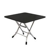 SOGA Black Portable Square Table Standing Legs Foldable Furniture Home Decor