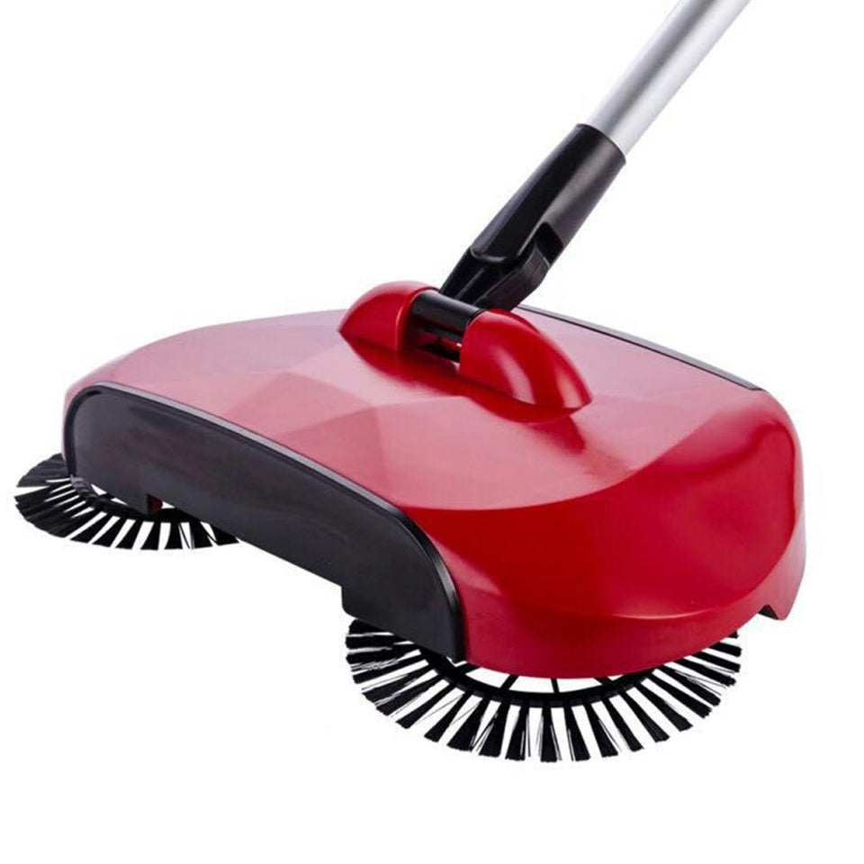 SOGA Auto Hand Push Sweeper Broom Household Cleaning Without Electricity Cleaner Mop Red