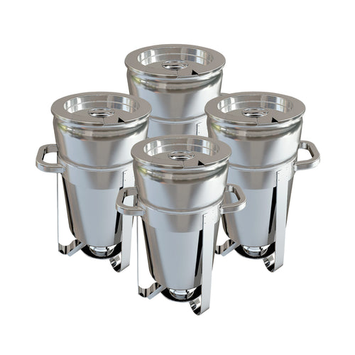 SOGA 4X 7L Round Stainless Steel Soup Warmer Marmite Chafer Full Size Catering Chafing Dish