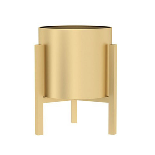SOGA 30cm Gold Metal Plant Stand with Flower Pot Holder Corner Shelving Rack Indoor Display