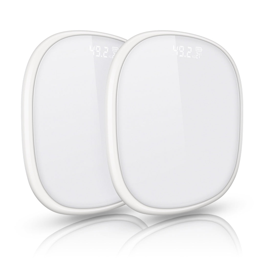 SOGA 2X 180kg Digital LCD Fitness Electronic Bathroom Body Weighing Scale White