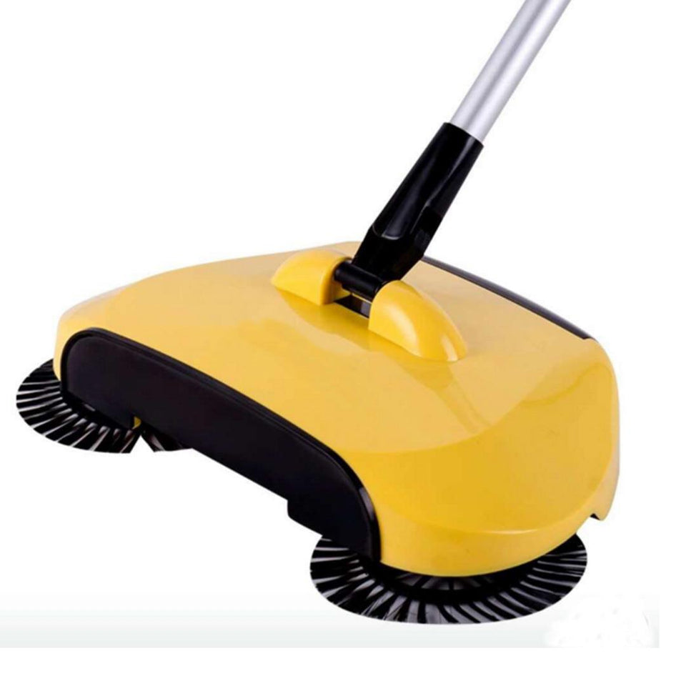 SOGA Auto Hand Push Sweeper Broom Household Cleaning Without Electricity Cleaner Mop Yellow