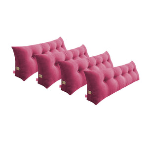 SOGA 4X 100cm Pink Triangular Wedge Bed Pillow Headboard Backrest Bedside Tatami Cushion Home Decor