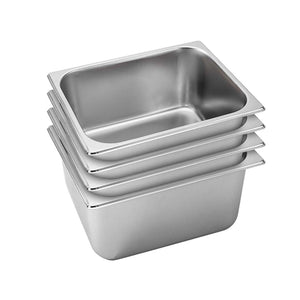 SOGA 4X Gastronorm GN Pan Full Size 1/2 GN Pan 20cm Deep Stainless Steel Tray