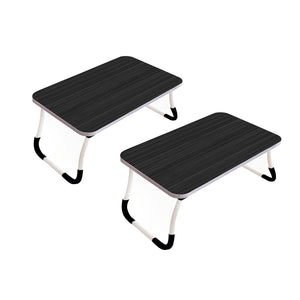 SOGA 2X Black Portable Bed Table Adjustable Foldable Bed Sofa Study Table Laptop Mini Desk Breakfast Tray Home Decor