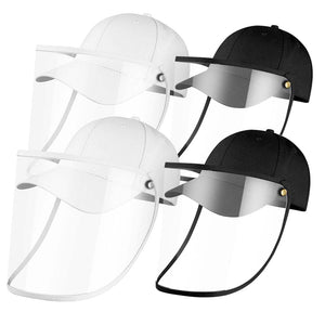 4X Outdoor Protection Hat Anti-Fog Pollution Dust Saliva Protective Cap Full Face Shield Cover Kids/Adult White Black