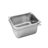 SOGA 2X Gastronorm GN Pan Full Size 1/2 GN Pan 15cm Deep Stainless Steel Tray