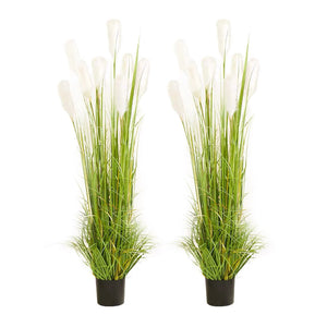 SOGA 2X 150cm Wheat Plume Grass Artificial Plant, Home Decor
