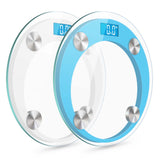 SOGA 2X 180kg Digital Fitness Weight Bathroom Gym Body Glass LCD Electronic Scale White/Blue