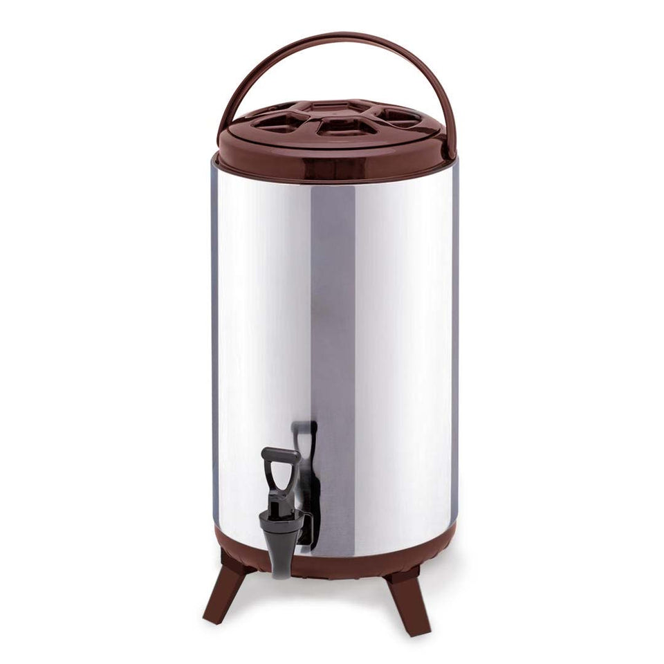 SOGA 16L Portable Insulated Cold/Heat Coffee Tea Beer Barrel Brew Pot With Dispenser