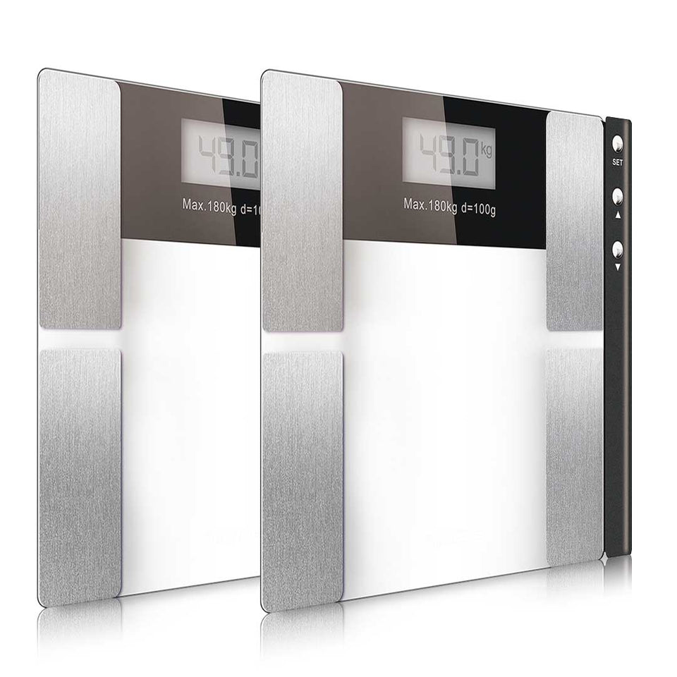 SOGA 2X Digital Electronic Glass LCD Bathroom Body Fat Scale Weighing Scales Weight Monitor