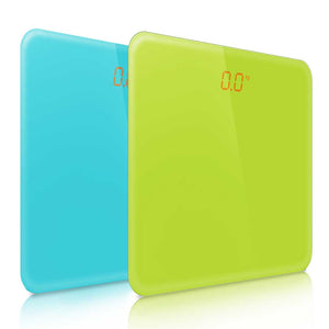 SOGA 2X 180kg Digital Fitness Weight Bathroom Gym Body Glass LCD Electronic Scales Green/Blue
