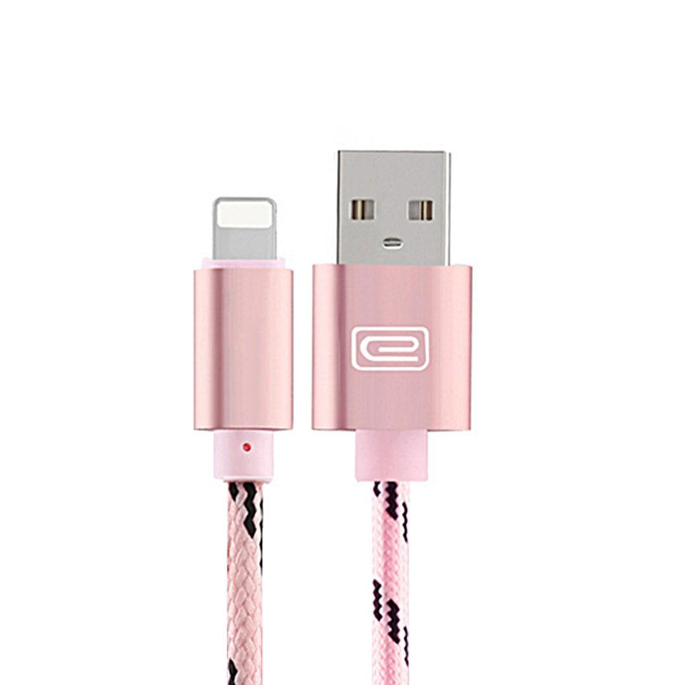 Durable 1.5 Meter Nylon Micro Usb Cable for iPhone 2.0A Copper Cord in 5 Colours