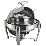 SOGA 6.5L Stainless Steel Round Soup Tureen Bowl Station Roll Top Buffet Chafing Dish Catering Chafer Food Warmer Server