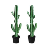 SOGA 2X 105cm Green Artificial Indoor Cactus Tree Fake Plant Simulation Decorative 6 Heads