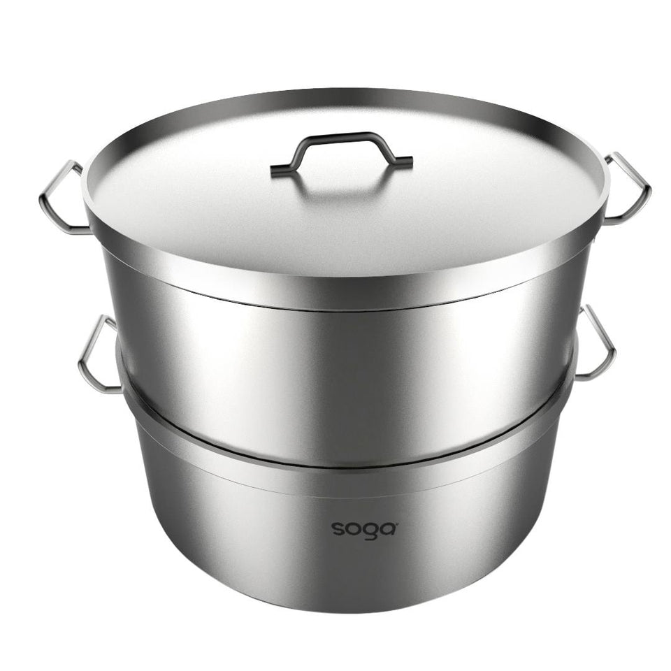 SOGA 2 Tier 304 Stainless Steel Steamer 32x22cm