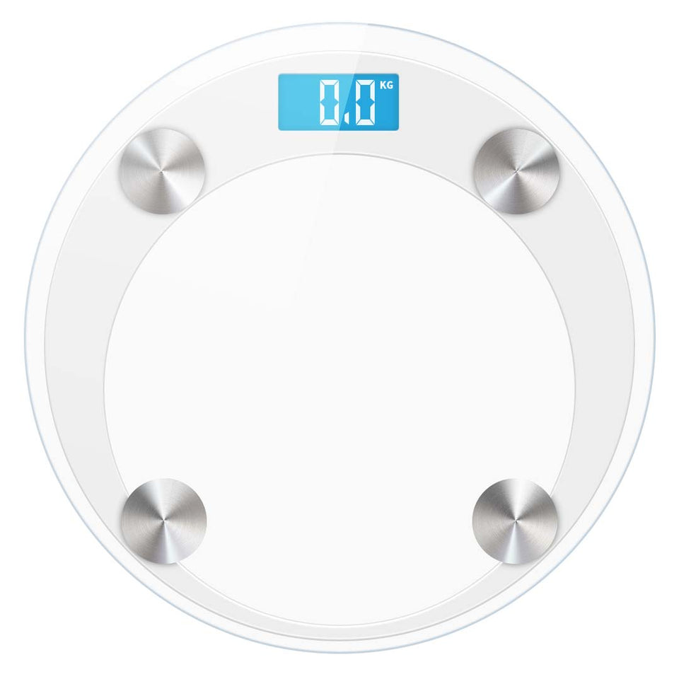 SOGA 180kg Digital Fitness Weight Bathroom Gym Body Glass LCD Electronic Scales White