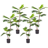 SOGA 4X 90cm 2-Trunk Artificial Natural Green Split-Leaf Philodendron Tree Fake Tropical Indoor Plant Home Office Decor