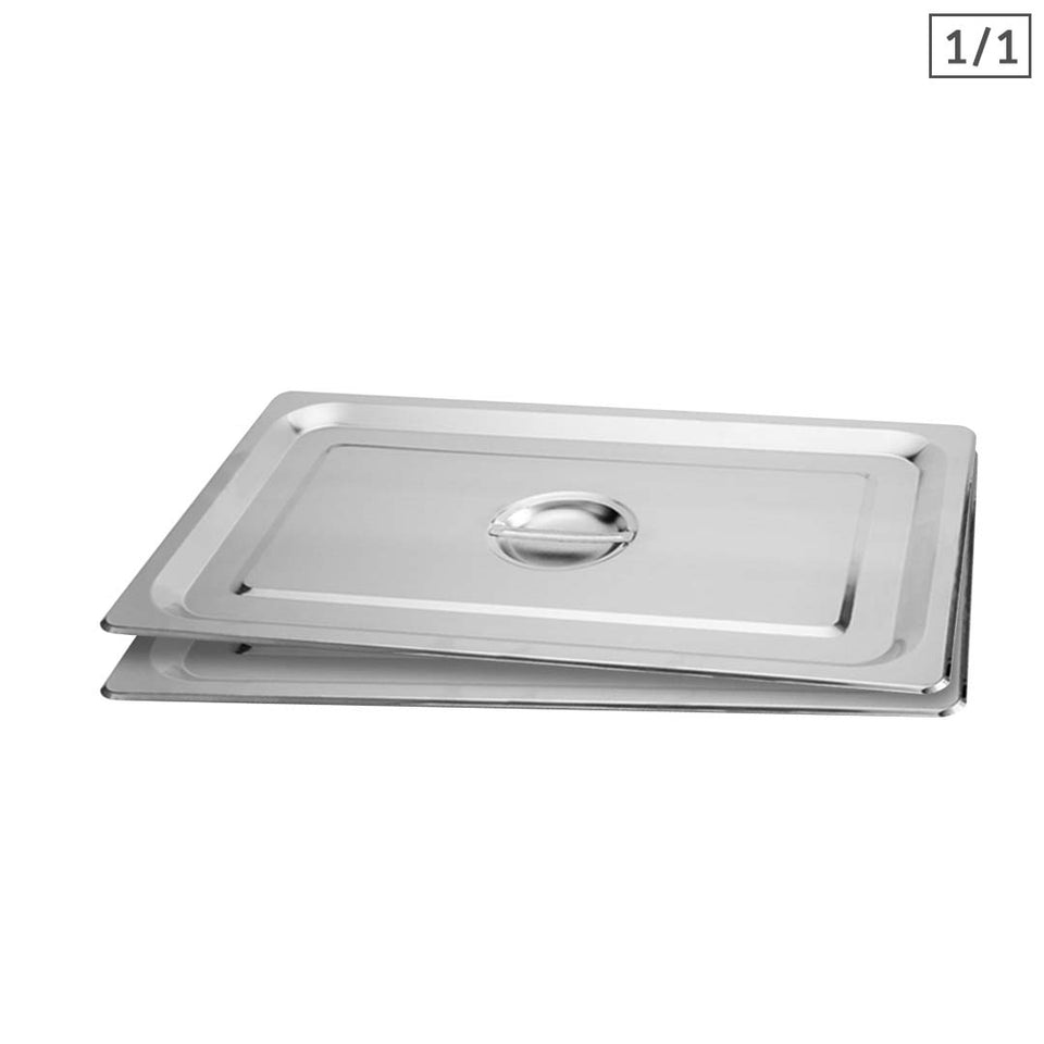 SOGA 2X Gastronorm GN Pan Lid Full Size 1/1 Stainless Steel Tray Top Cover
