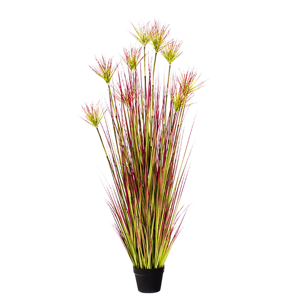 SOGA 150cm Purple-Red Artificial Indoor Potted Papyrus Plant Tree Fake Simulation Decorative