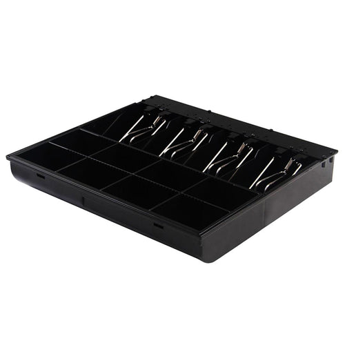 SOGA 4 Bills 8 Coins Spare Cash Tray Black Heavy Duty 1 Year Warranty