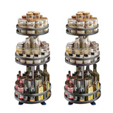 SOGA 2-Pack 3-Tier Steel Black Rotating Kitchen Spice & Seasoning Organizer Shelf