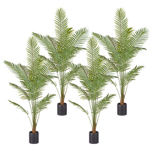 SOGA 4X 210cm Green Artificial Indoor Rogue Areca Palm Tree Fake Tropical Plant Home Office Decor