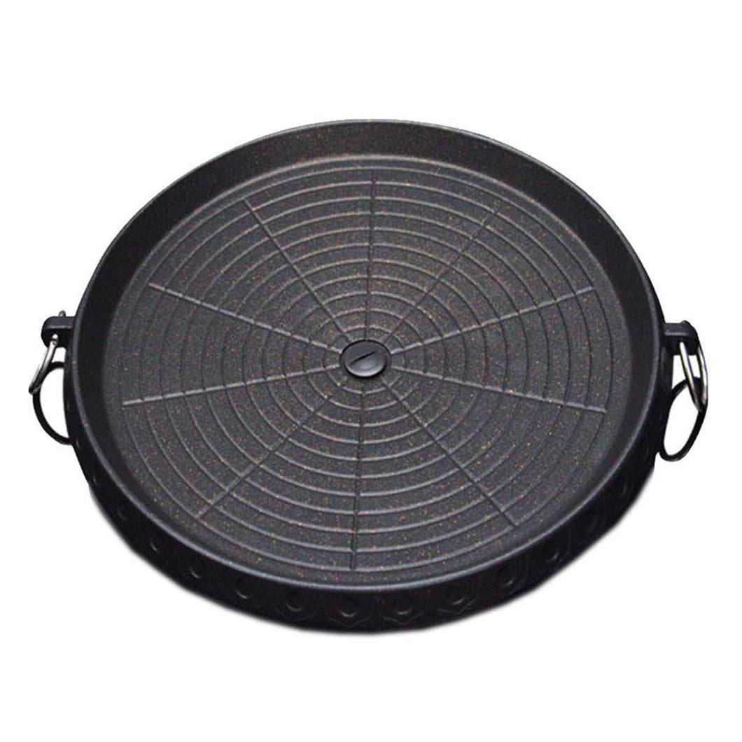 Korean Barbecue Grill Pan Round Induction Griddle Pan for Stove