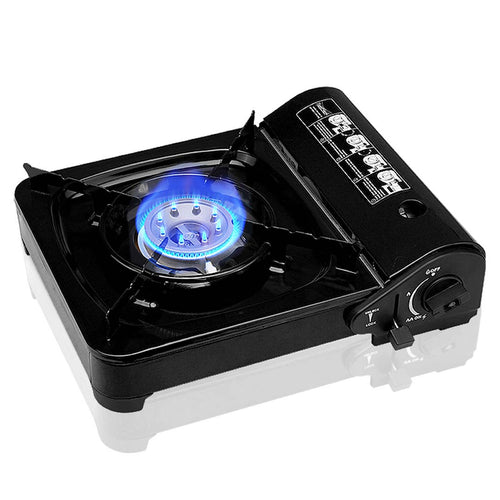 Portable Gas Burner Camping Stove Cooker Butane Gas Cartridge Black
