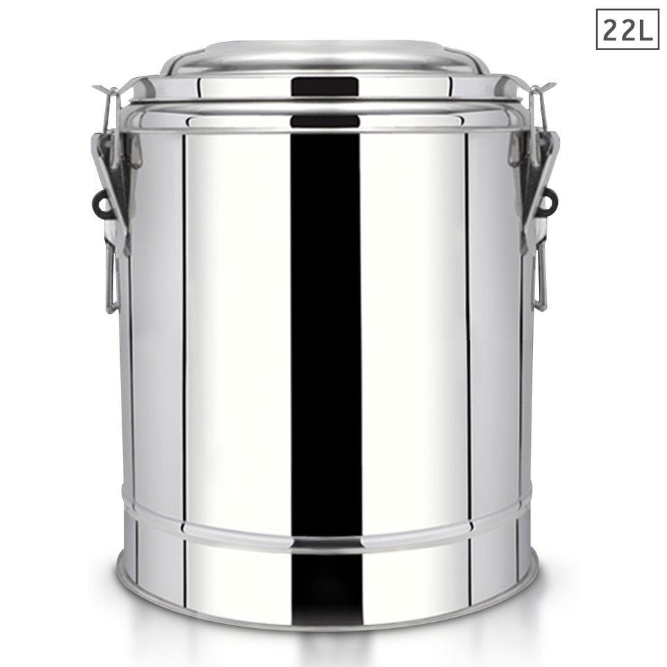 SOGA 22L Stainless Steel Insulated Stock Pot Hot & Cold Beverage Container