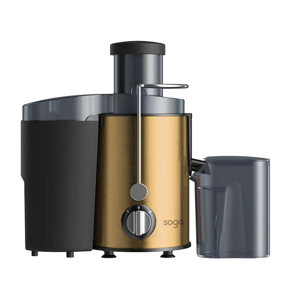 SOGA Juicer 400W Professional Stainless Steel Whole Fruit Vegetable Juice Extractor Diet Gold