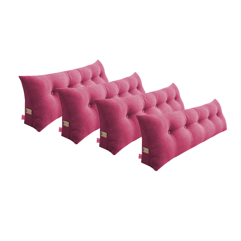 SOGA 4X 180cm Pink Triangular Wedge Bed Pillow Headboard Backrest Bedside Tatami Cushion Home Decor