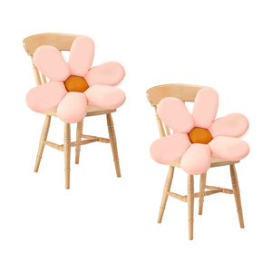 SOGA 2X Pink Daisy Flower Shape Cushion Soft Leaning Bedside Pad Floor Plush Pillow Home Decor