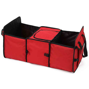 SOGA Car Portable Storage Box Waterproof Oxford Cloth Multifunction Organizer Red