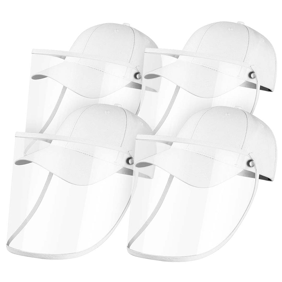 4X Outdoor Protection Hat Anti-Fog Pollution Dust Saliva Protective Cap Full Face Shield Cover Adult White