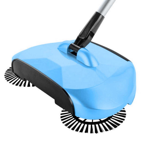 SOGA Auto Hand Push Sweeper Broom Household Cleaning Without Electricity Cleaner Mop Blue