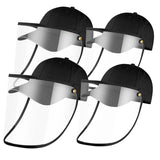 4X Outdoor Protection Hat Anti-Fog Pollution Dust Saliva Protective Cap Full Face Shield Cover Kids/Adult Black