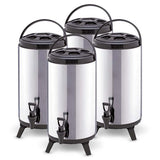SOGA 4 x 10L Portable Insulated Cold/Heat Coffee Tea Beer Barrel Brew Pot With Dispenser