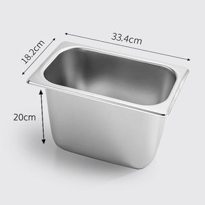 SOGA 6X Gastronorm GN Pan Full Size 1/3 GN Pan 20cm Deep Stainless Steel Tray