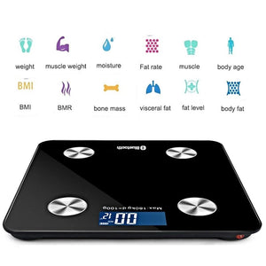 SOGA Wireless Bluetooth Digital Body Fat Scale Bathroom Health Analyser Weight White