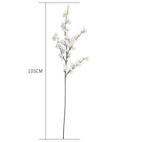 SOGA 10x Artificial Silk Flower Fake Cherry Blossom Bouquet Table Decor White