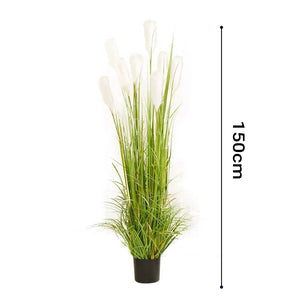 SOGA 4X 150cm Green Artificial Indoor Potted Reed Grass Tree Fake Plant Simulation Decorative