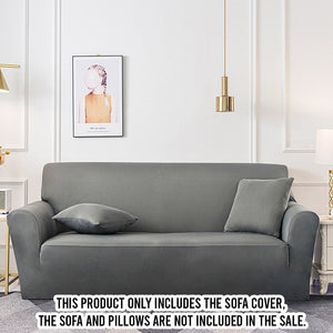 SOGA 4-Seater Grey Sofa Cover Couch Protector High Stretch Lounge Slipcover Home Decor
