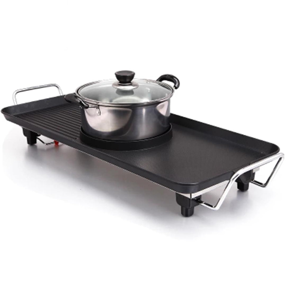 SOGA Electric Steamboat Asian Hot Pot Soup Maker Fondue Teppanyaki Hotpot Grill