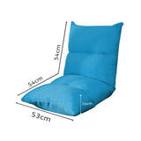 SOGA Lounge Floor Recliner Adjustable Lazy Sofa Bed Folding Game Chair Blue