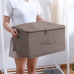 SOGA 2X Coffee Large Portable Double Zipper Storage Box Moisture Proof Clothes Basket Foldable Home Organiser