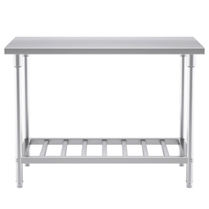 SOGA Commercial Catering Kitchen Stainless Steel Prep Work Bench Table 120*70*85cm