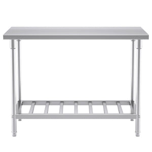 SOGA Commercial Catering Kitchen Stainless Steel Prep Work Bench Table 120*70*85cm
