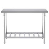 SOGA Commercial Catering Kitchen Stainless Steel Prep Work Bench Table 120*70*85cm